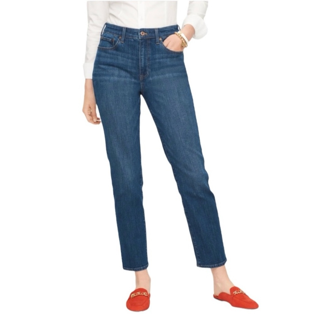 Talbots Flawless High Waist Straight Ankle Jean 14 NWT